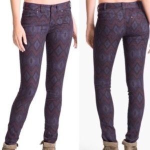 Free People Patterned Skinny Jean 25